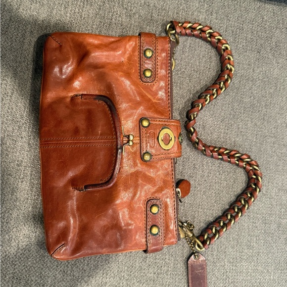 Coach Bridgit Brown Leather Shoulder Bag - Picture 8 of 9